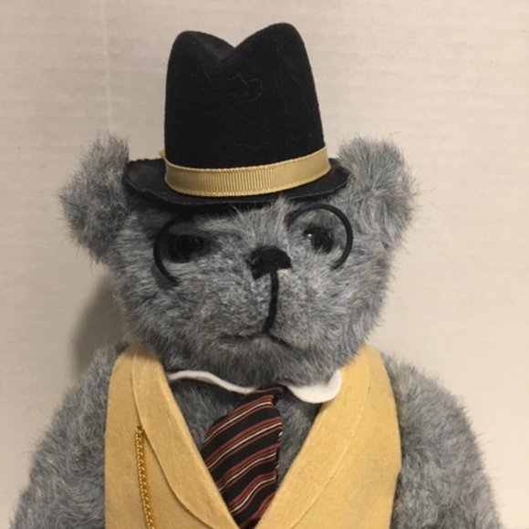 Vintage 1985 KENT Collectibles JOINTED TEDDY BEAR Couple 11" - Picture 4 of 16